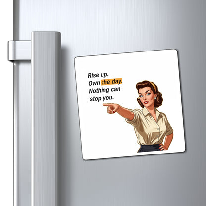 Motivational Magnet, Square Fridge Refrigerator Car Co Worker Women Gift Locker Cute Inspirational Quote Small Large Kitchen Magnetic