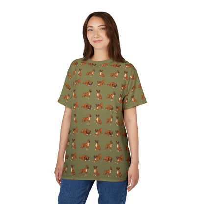 Boxer Dog Tshirt, Animal Green Designer Dad Graphic Aesthetic Lightweight Heavyweight Crewneck Men Women Tee Top Short Sleeve Shirt