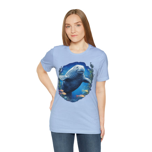 Manatee Tshirt, Ocean Sea Marine Animal Men Women Adult Aesthetic Graphic Crewneck Short Sleeve Tee Shirt Top Starcove Fashion