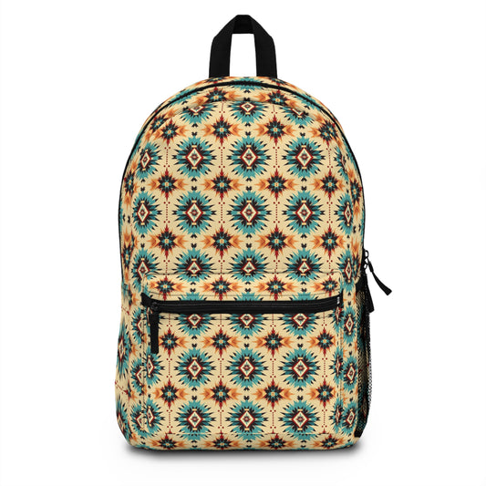 Western Navajo Backpack, Boho 15" Laptop Men Women Kids Gift Him Her School College Waterproof Pockets Aesthetic Canvas Bag