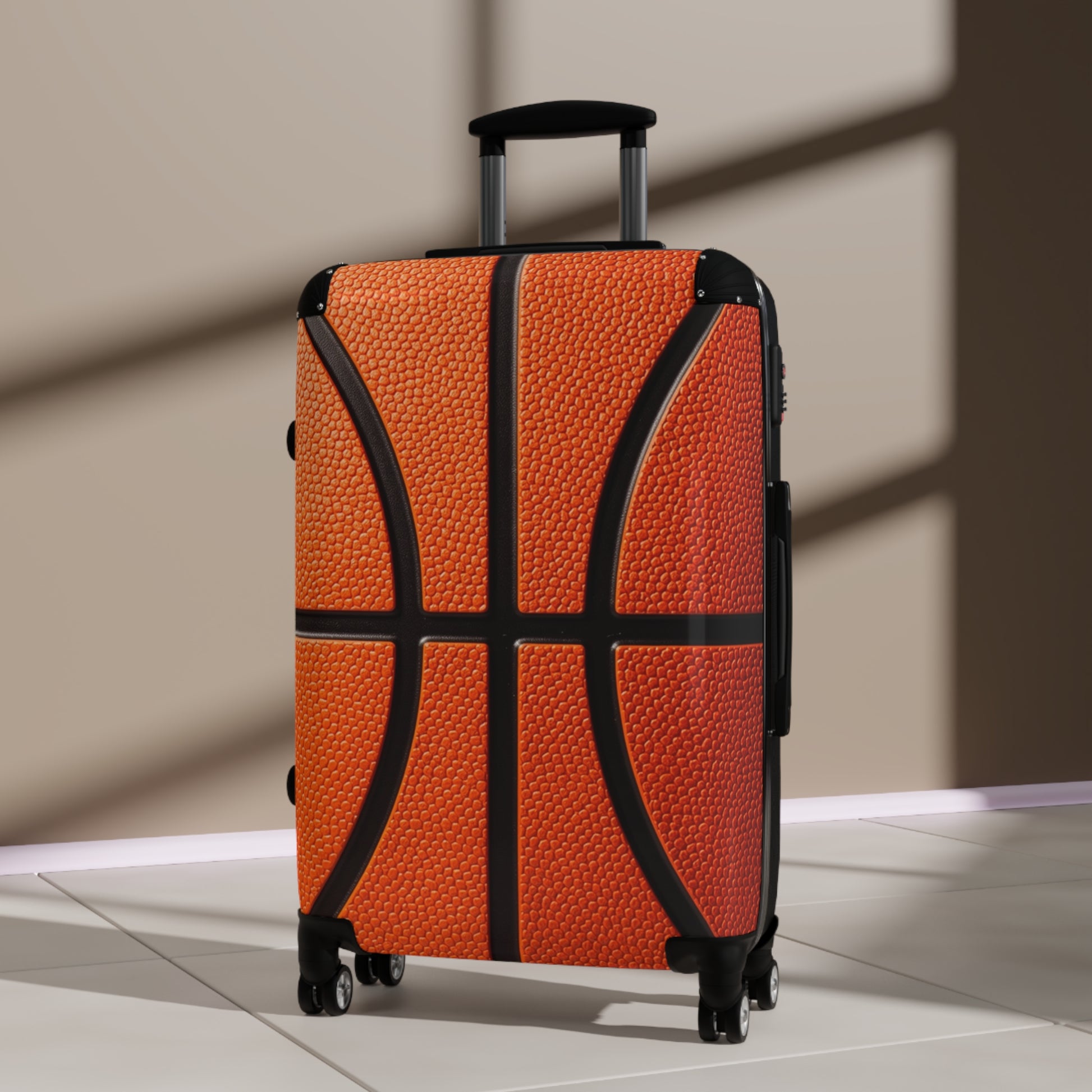 Basketball Suitcase Luggage, Athlete Carry On With 4 Wheels Cabin Travel Small Large Set Rolling Spinner Lock Men Women Hard Shell Case - Starcove Fashion