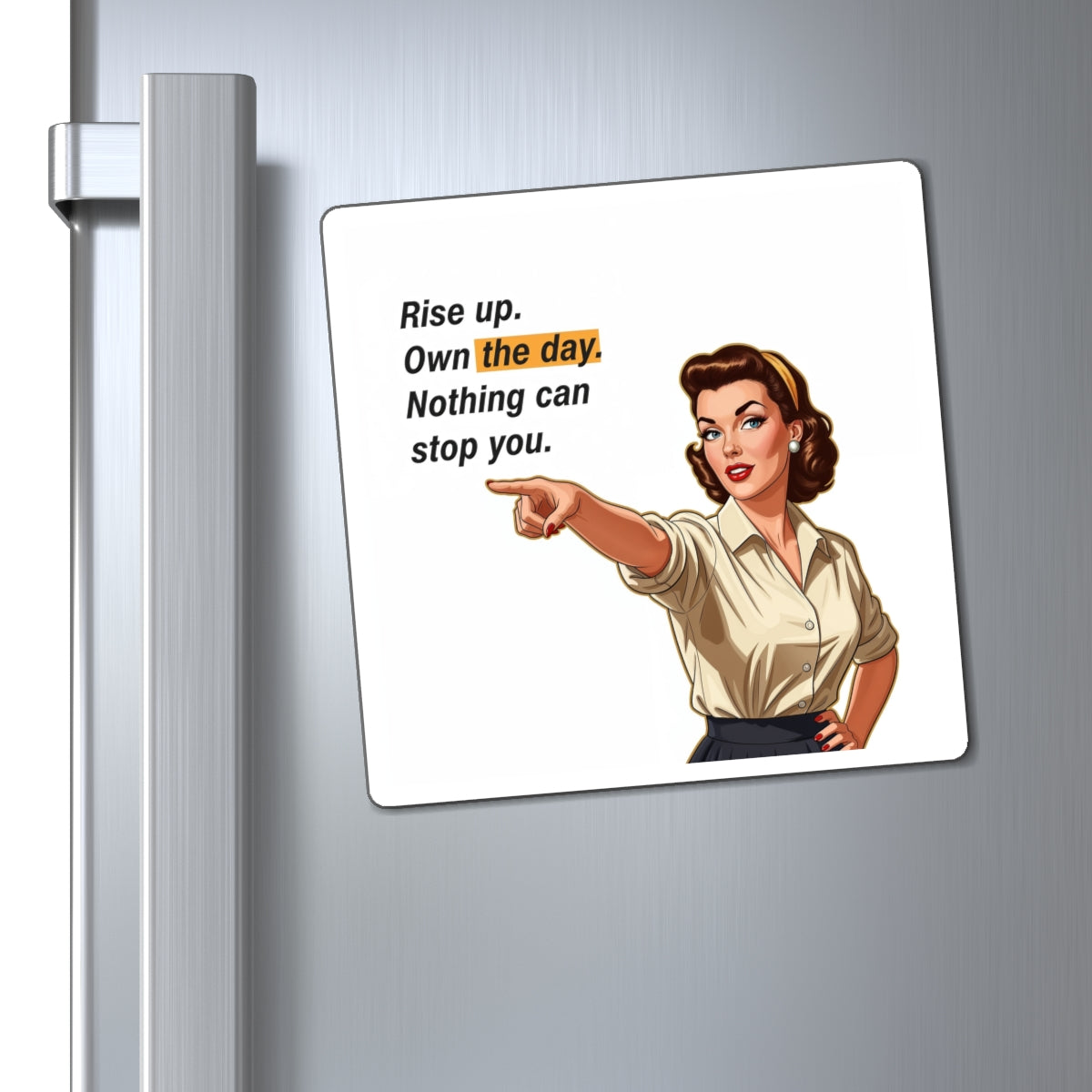 Motivational Magnet, Square Fridge Refrigerator Car Co Worker Women Gift Locker Cute Inspirational Quote Small Large Kitchen Magnetic