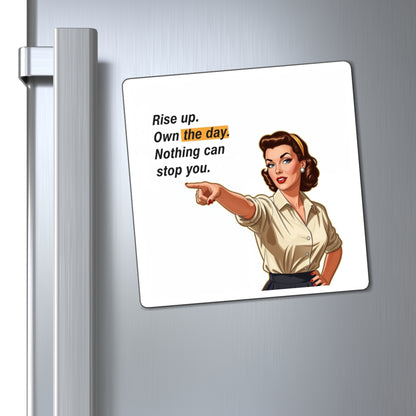 Motivational Magnet, Square Fridge Refrigerator Car Co Worker Women Gift Locker Cute Inspirational Quote Small Large Kitchen Magnetic