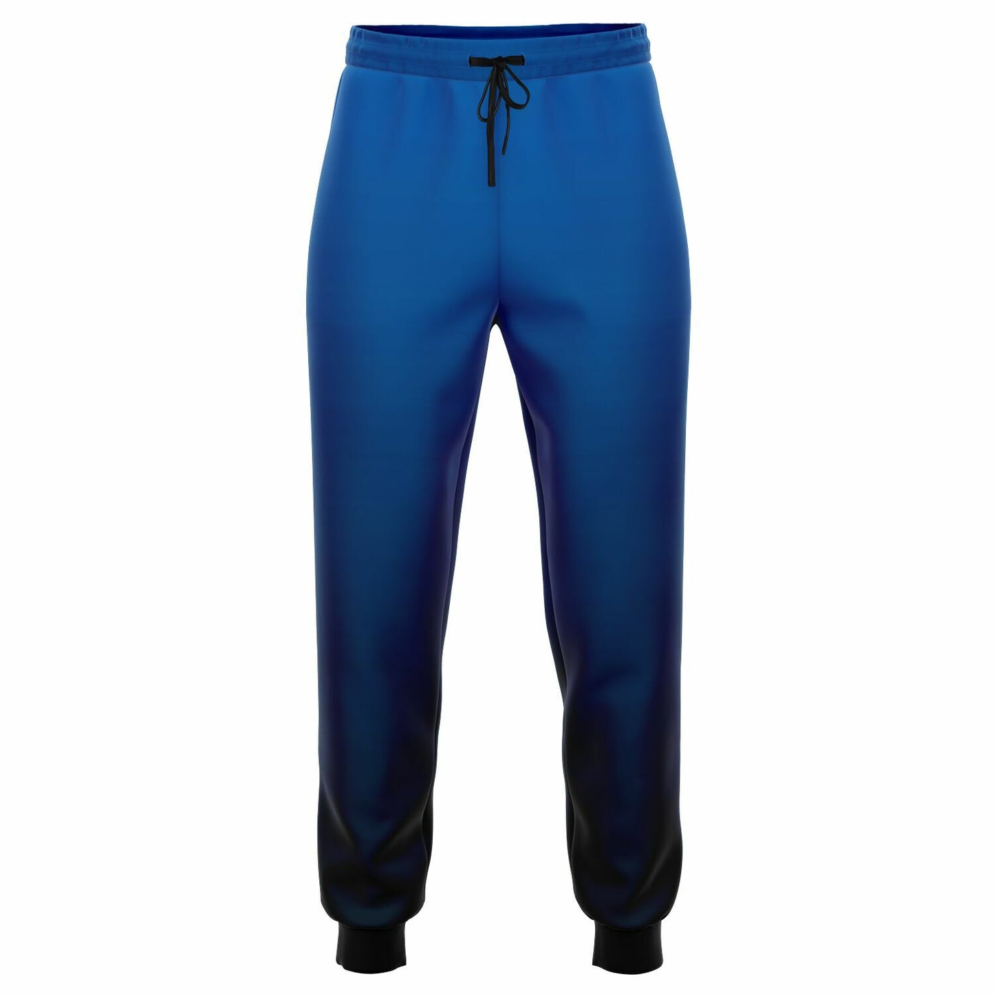 Blue Black Ombre Joggers Sweatpants Pockets, Gradient Tie Dye Women Men Female Ladies Fleece Comfy Sweats Pants Loungewear Bottoms