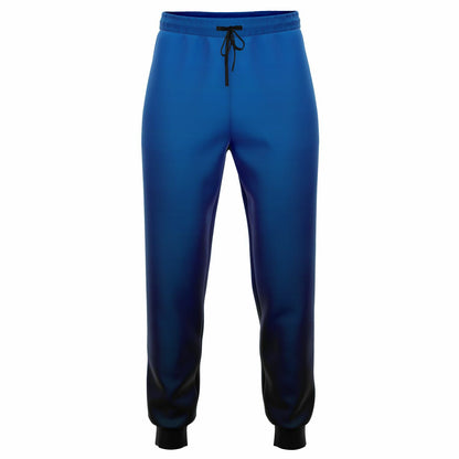 Blue Black Ombre Joggers Sweatpants Pockets, Gradient Tie Dye Women Men Female Ladies Fleece Comfy Sweats Pants Loungewear Bottoms