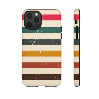 Retro stripes Iphone 14 13 12 Pro Case, Cute Aesthetic Tough Cases 11 8 Plus X XR XS Max Samsung Galaxy Google Pixel Phone Cover Starcove Fashion