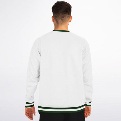 Tennis Club Sweatshirt, Preppy Sports White Green Graphic Crewneck Fleece Cotton Sweater Jumper Pullover Men Women Adult Designer Top