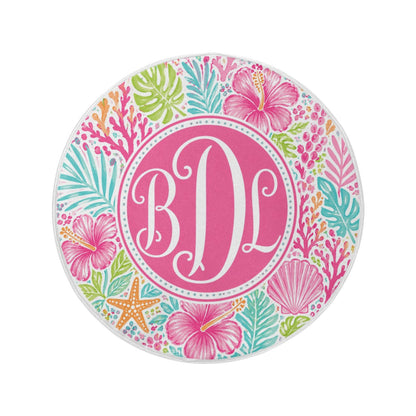 Custom Spare Tire Cover, Personalized Monogram Pink White Tropical Wheel Backup Camera Hole Camping RV Back Women Gift Trailer Waterproof - Starcove Fashion