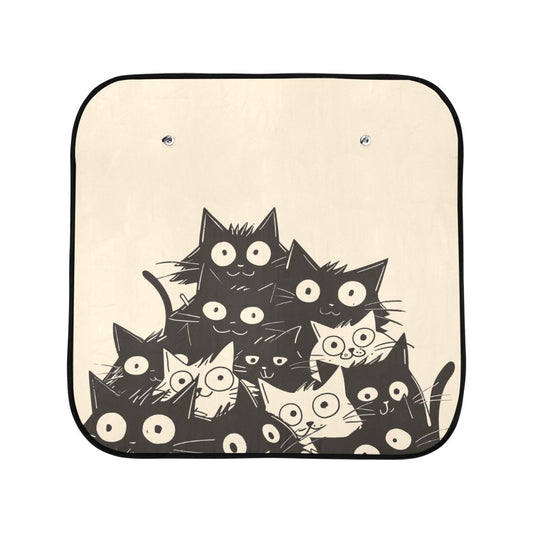 Cats Car Sun Shade 2 Piece Set, Cute Kittens Windshield Side Window Foldable Vehicle Auto SUV Trucks Protector Visor Screen Cover Blocker - Starcove Fashion