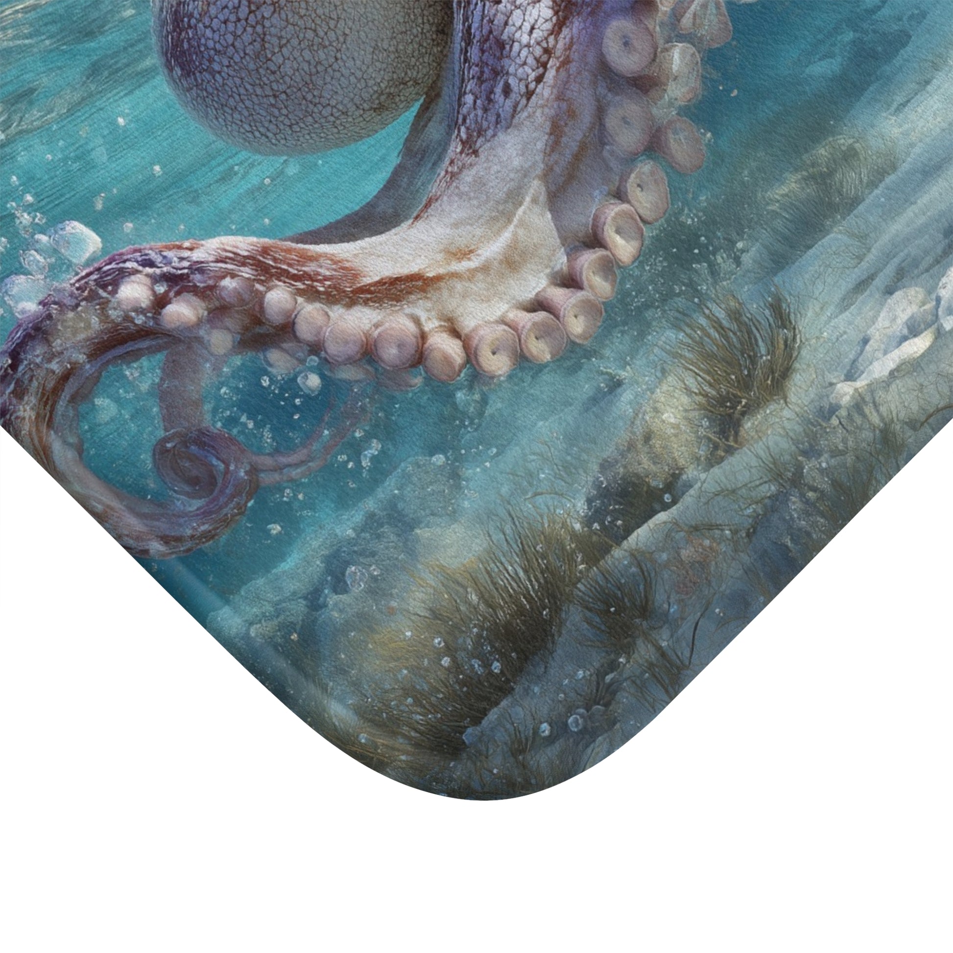 Octopus Bath Mat, Beach Ocean Coastal Sea Memory Foam Cute Shower Bathroom Decor Non Slip Floor Large Small Washable Quick Dry Rug - Starcove Fashion