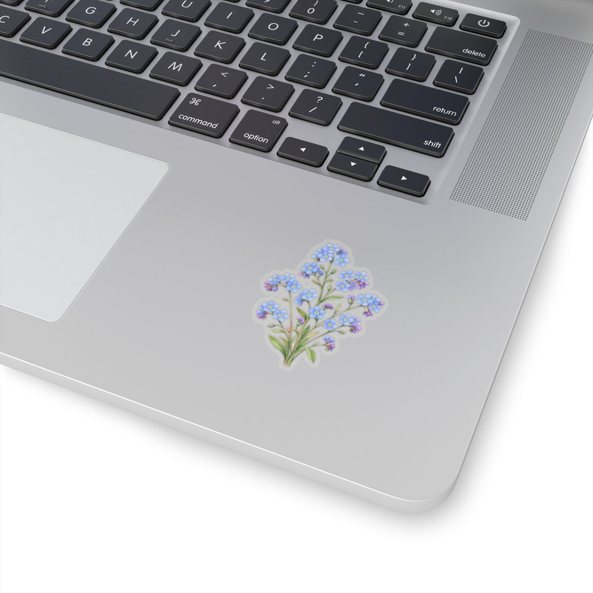Blue Forget Me Not Flower Sticker Decal, Floral Watercolor Art Vinyl Cute Waterbottle Tumbler Car Waterproof Bumper Clear Die Cut Wall - Starcove Fashion