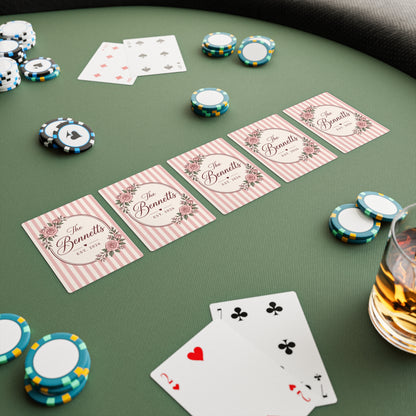 Custom Playing Cards, Personalized Family Last Name Est Year Wedding Favor Bridal Decks Gift For Couple Anniversary Poker Game Deck - Starcove Fashion