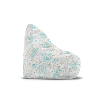 Turtle Bean Bag Chair Cover, Coastal Beach Ocean Washable Triangle Small Large Adult Children Kids Sofa Apartment Dorm Decor Unfilled Sack