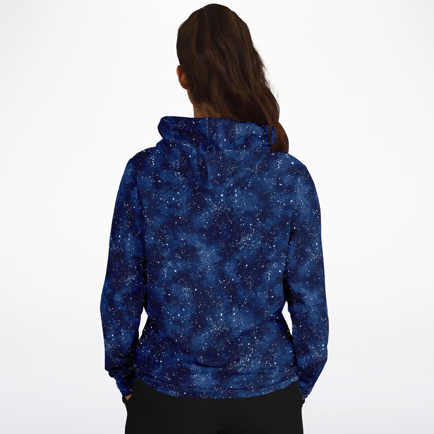 Blue Galaxy Hoodie, Navy Space Stars Pullover Men Women Adult Aesthetic Graphic Cotton Hooded Sweatshirt with Pockets Designer Plus Size - Starcove Fashion