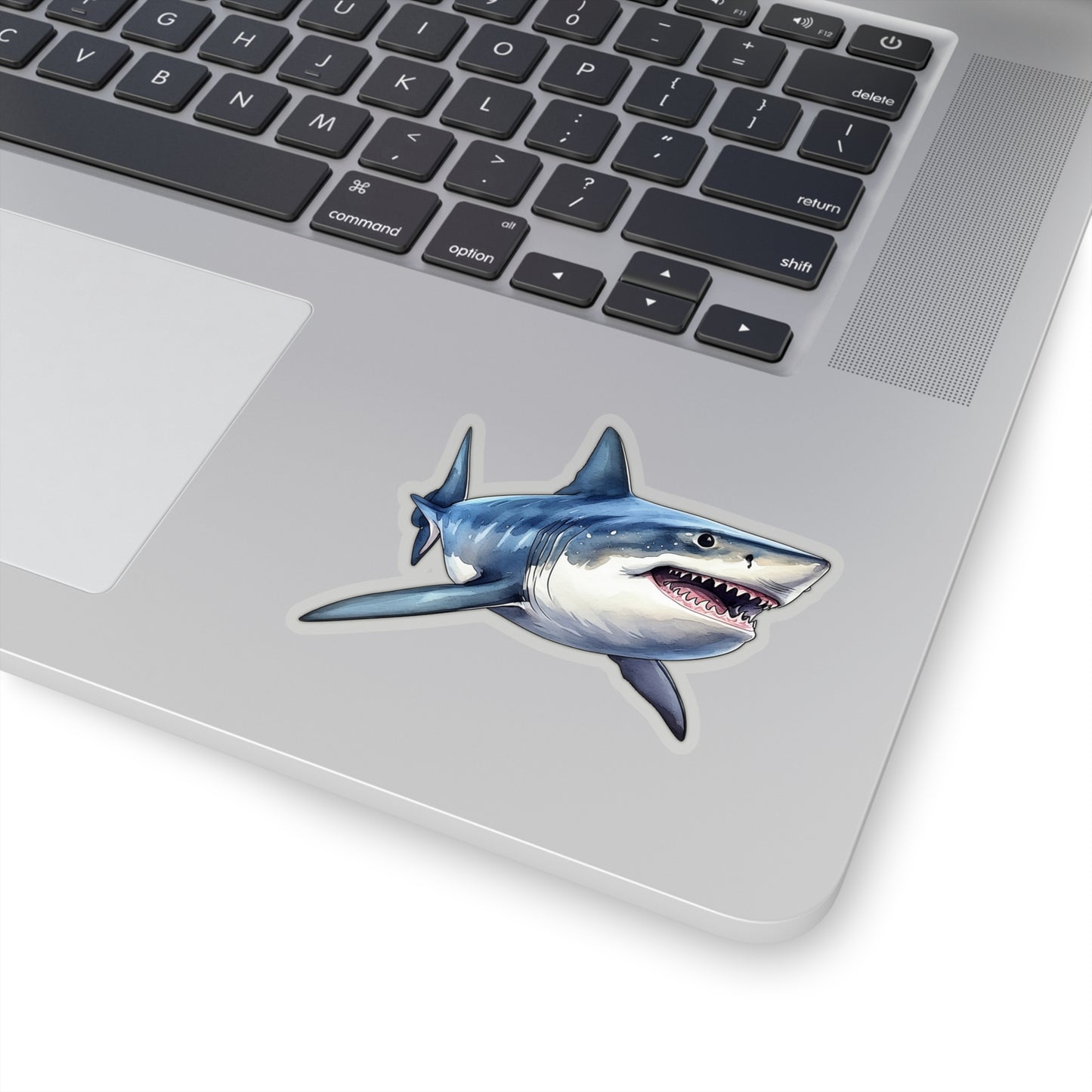 Great White Shark Sticker Decal, Ocean Art Vinyl Laptop Cute Waterbottle Tumbler Car Waterproof Bumper Clear Aesthetic Die Cut Wall