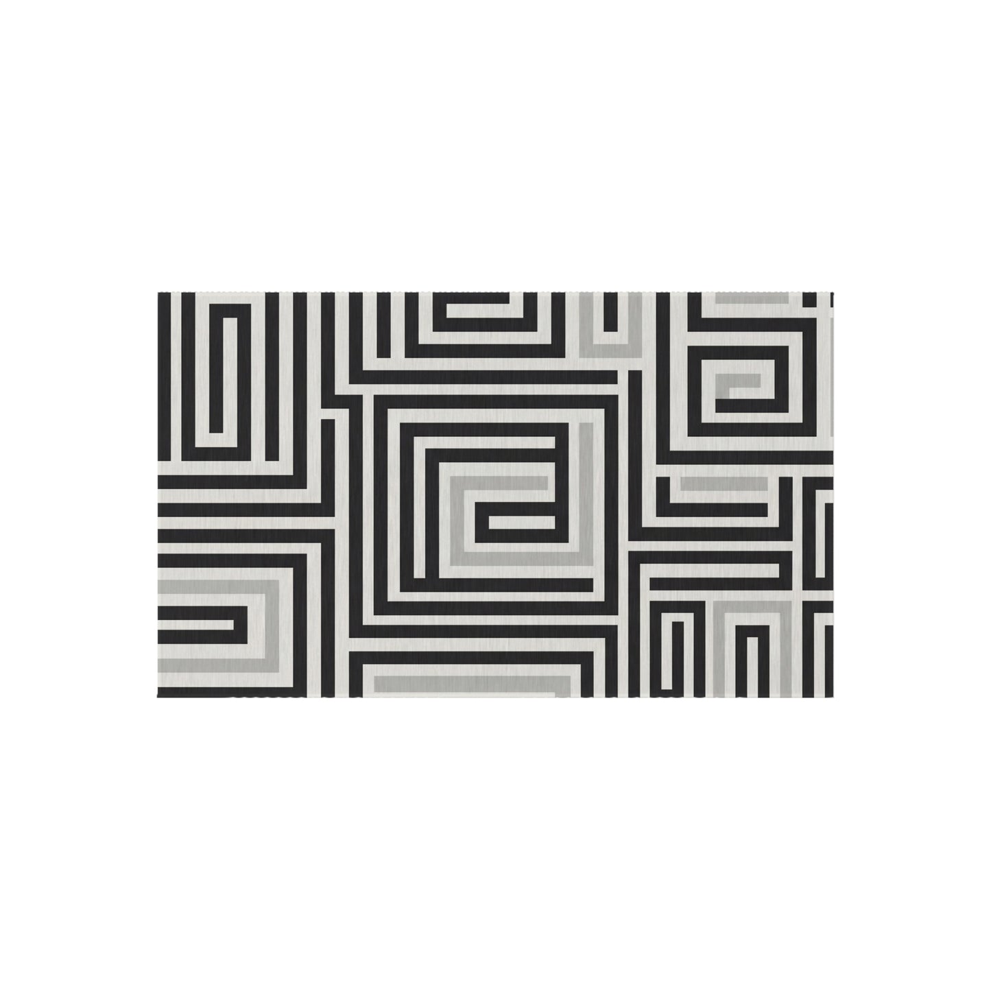 Black White Gray Outdoor Area Rug, Geometric Waterproof Patio Porch Exterior Carpet Home Floor Small Large 2x3 4x6 3x5 5x7 8x10 Camping Mat