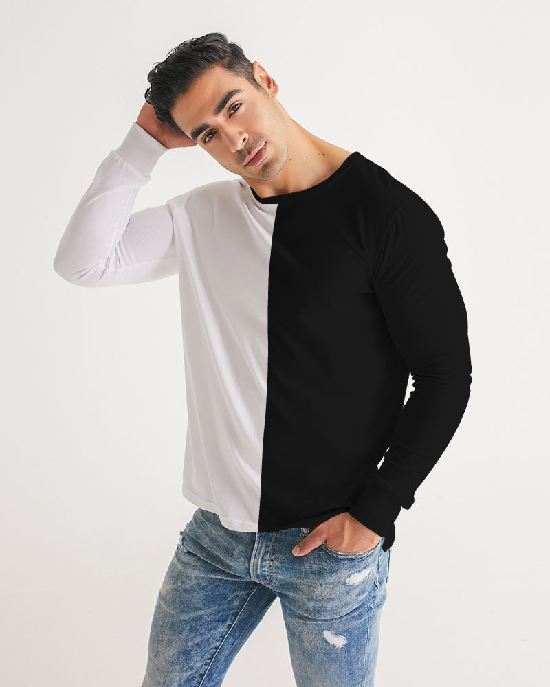 half black half white dress shirt Black and White Short Sleeve Men Button Down Shirt, Half and Half Split Print Casual Buttoned Summer Dress Collared Plus Size