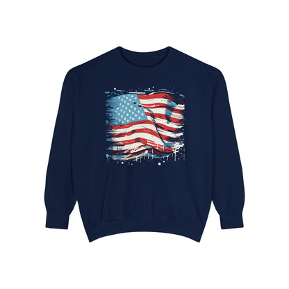 American Flag Sweatshirt, USA Navy Graphic Crewneck Fleece Cotton Sweater Jumper Pullover Men Women Adult Aesthetic Designer Top Starcove Fashion