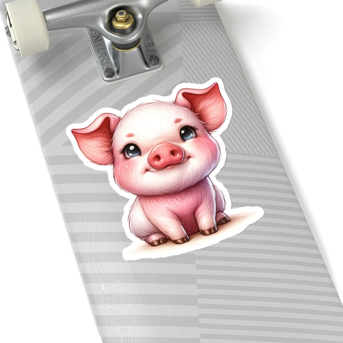 Piglet Sticker Decal, Cute Baby Pig Animal Art Vinyl Laptop Waterbottle Tumbler Car Waterproof Bumper Clear Aesthetic