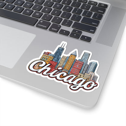 Chicago City Sticker Decal, Illinois Funny Art Vinyl Laptop Waterbottle Tumbler Car Vehicle Window Waterproof Bumper Clear Small Large Wall - Starcove Fashion