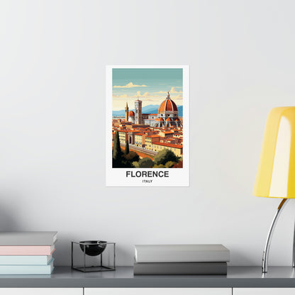 Florence Italy Poster Print, Firenze Duomo Cathedral Vintage Wall Image Art Vertical Travel Paper Artwork Small Large Cool Room Decor Starcove Fashion