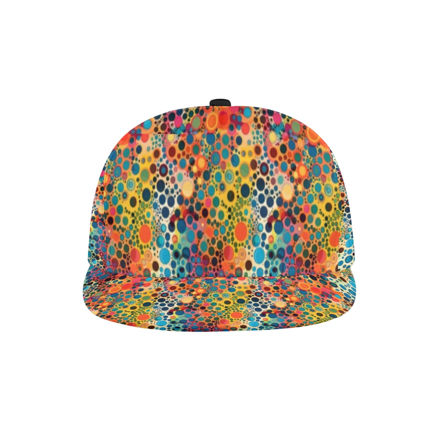 Psychedelic Snapback Hat Cap, Trippy Funky Dots Art Vintage Ball Dad Mom Trucker Men Women Male Ladies Stylish Designer  Adjustable Unisex