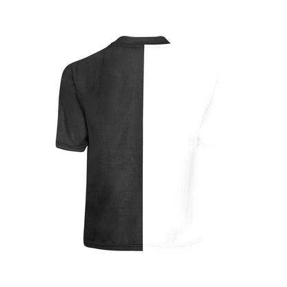 Half Black Half White Kids Tshirt, Two Tone Color Block Split Boys Girls Children Youth Graphic Crewneck Tee Short Sleeve Shirt Top