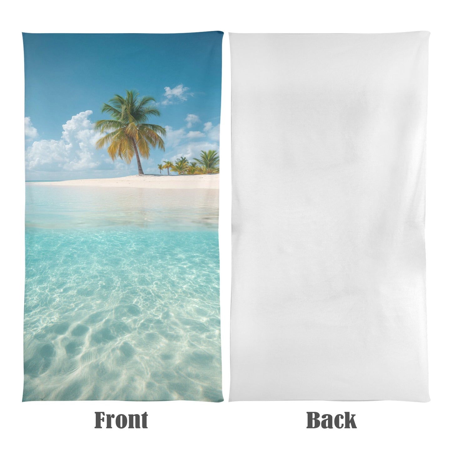 Palm Tree Oversized Beach Towel, Ocean Sea Sand Tropical Pool Microfiber Extra Large Swim Quick Dry Surf Designer Men Women XL Cotton