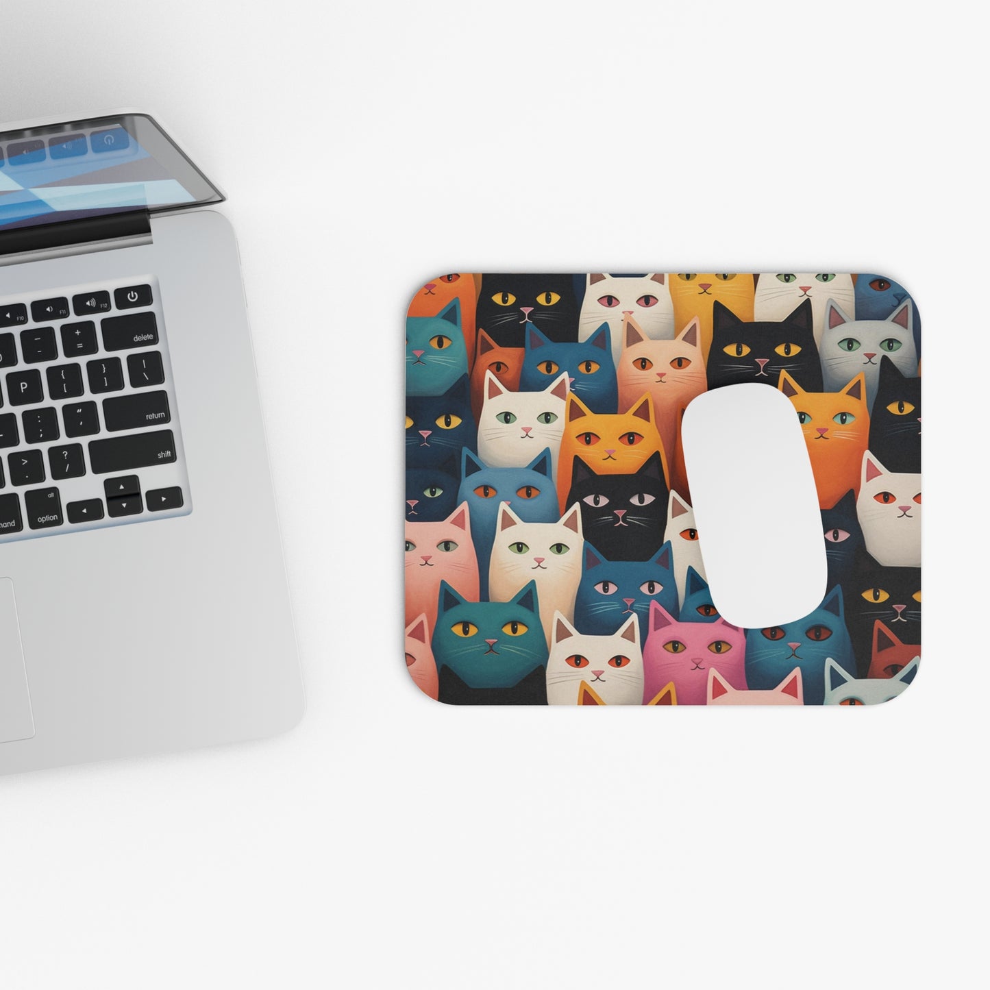 Cats Mouse Pad, Kittens Cute Art Computer Gaming Unique Printed Desk Cool Decorative Aesthetic Design Mat Gift Starcove Fashion