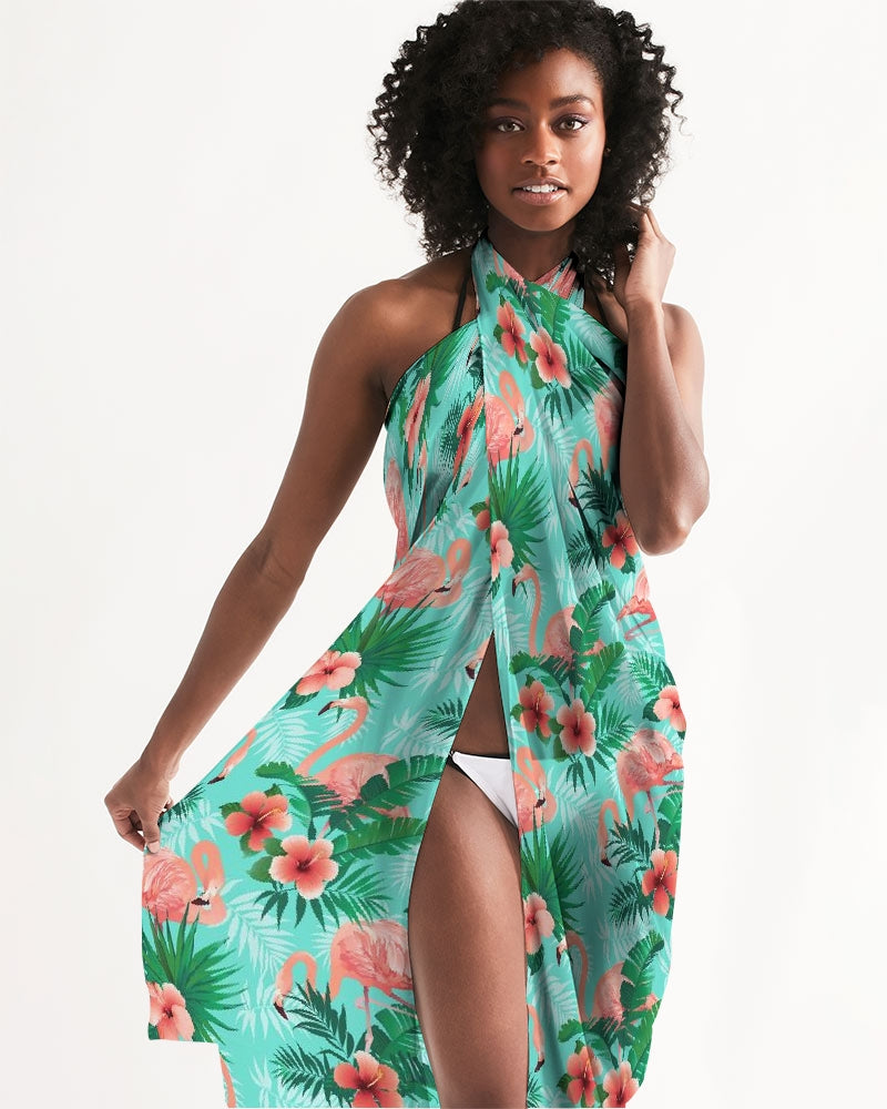 Pink Flamingo Swimsuit Cover Up Women, Green Leaf Beach Bathing suit Wrap Front Sarong Bikini Sexy Long Flowy Skirt Dress Coverup Swimwear Pink Flamingo Swimsuit Cover Up Women, Green Leaf Beach Bathing suit Wrap Front Sarong Bikini Sexy Long Flowy Skirt Dress Coverup Swimwear