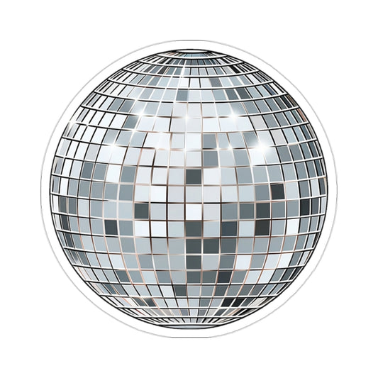 Disco Mirror Ball Sticker Decal, Silver Art Vinyl Laptop Cute Waterbottle Tumbler Car Waterproof Bumper Clear Aesthetic Die Cut Wall Starcove Fashion