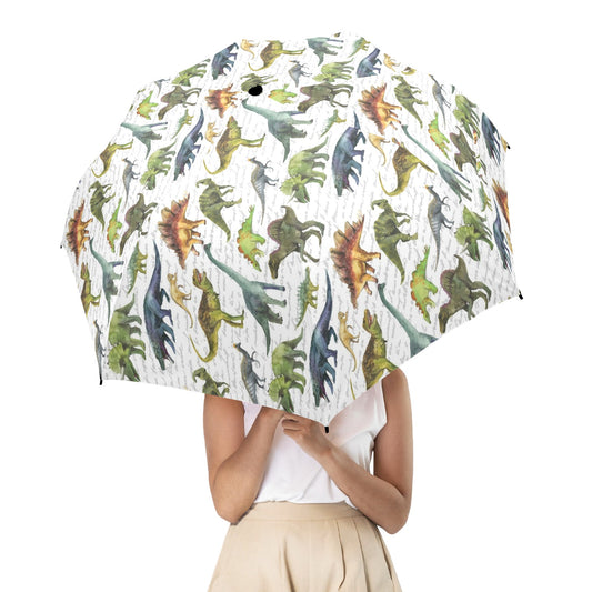 Dinosaur Umbrella, Animal Print Dino Trex Golf Anti-UV Semi-Automatic Sun Rain Parasol Large Compact Windproof Designer Luxury Men Women