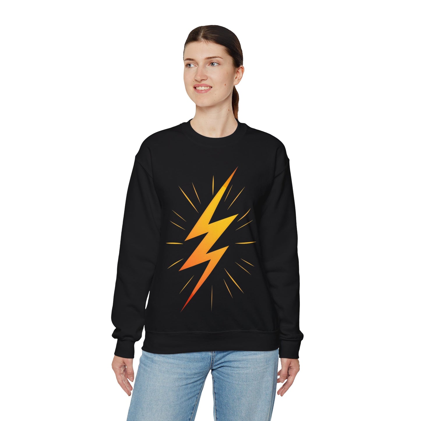 Lightning Bolt Sweatshirt, Graphic Crewneck Fleece Cotton Sweater Jumper Pullover Men Women Adult Aesthetic Designer Top