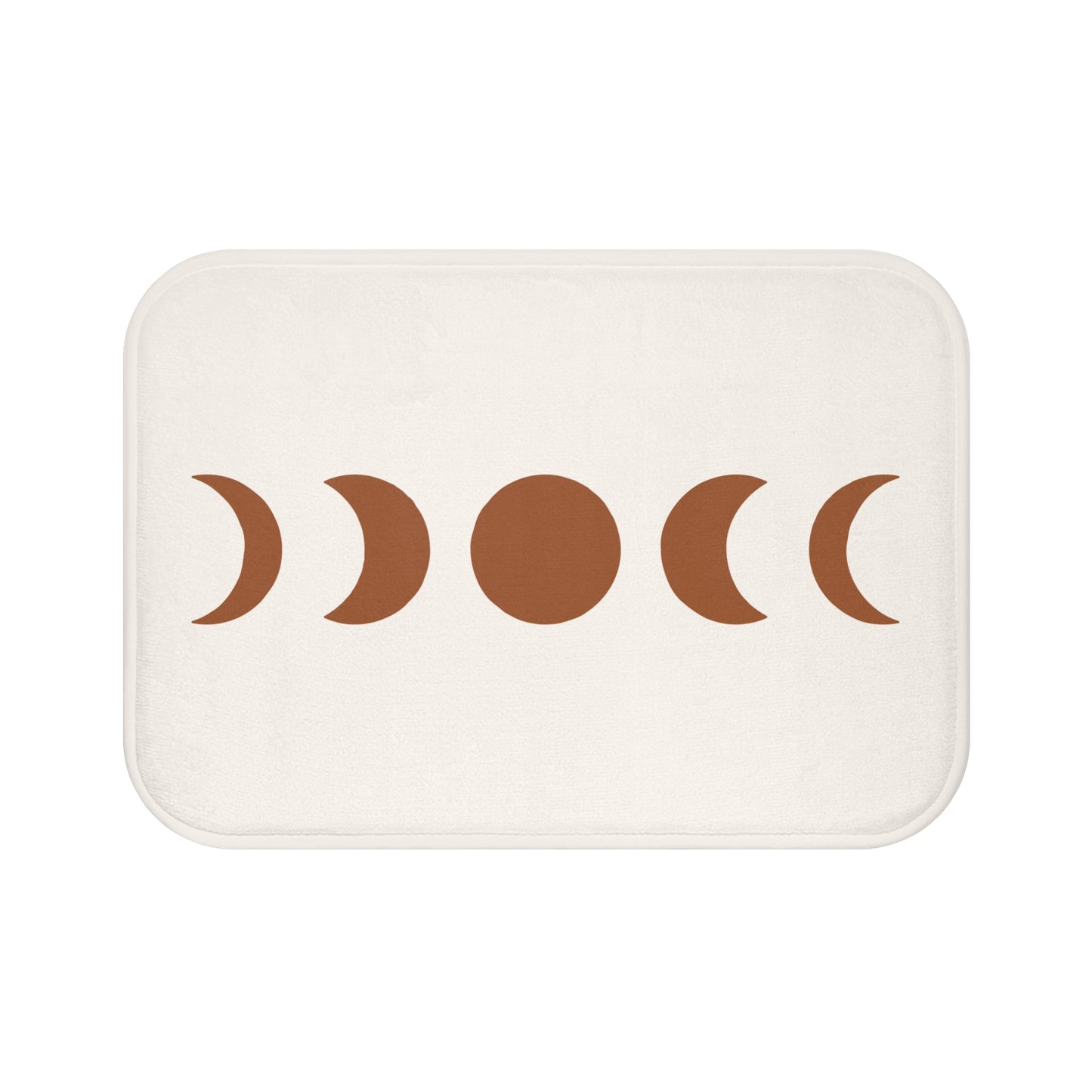 Moon Phases Bath Mat, Boho Bohemian Half Full Memory Foam Cute Shower Bathroom Decor Non Slip Floor Large Small Washable Quick Dry Rug