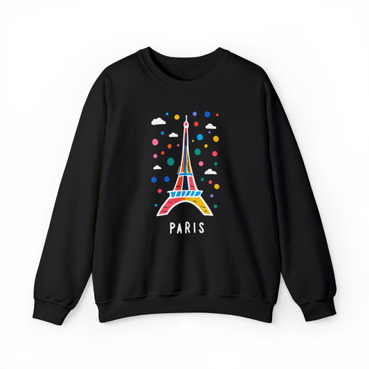Paris Sweatshirt, Eifel Tower Graphic Crewneck Fleece Cotton Sweater Jumper Pullover Men Women Adult Aesthetic Designer Top Starcove Fashion