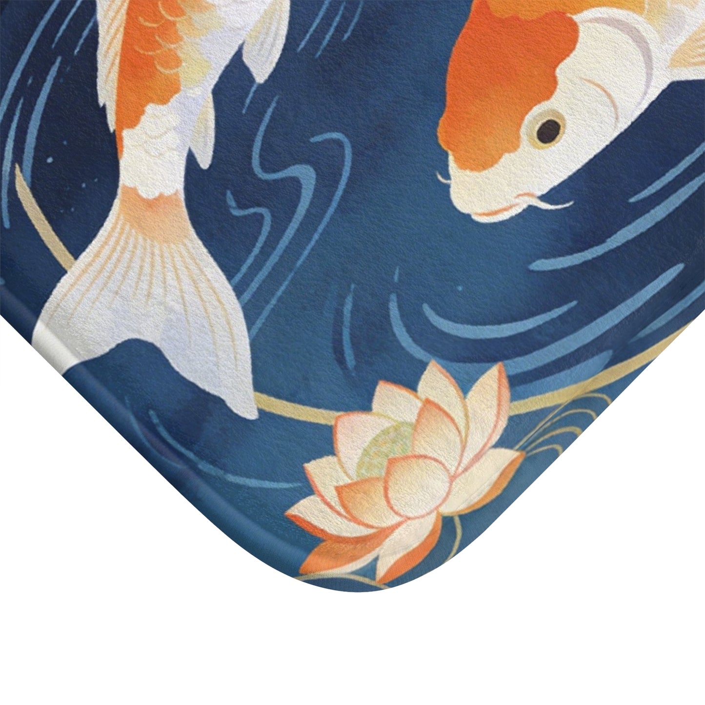 Koi Fish Bath Mat, Japanese Quick Dry Luxury Shower Bathroom Decor Non Slip Memory Foam Microfiber Large Small Washable Absorbent Rug - Starcove Fashion