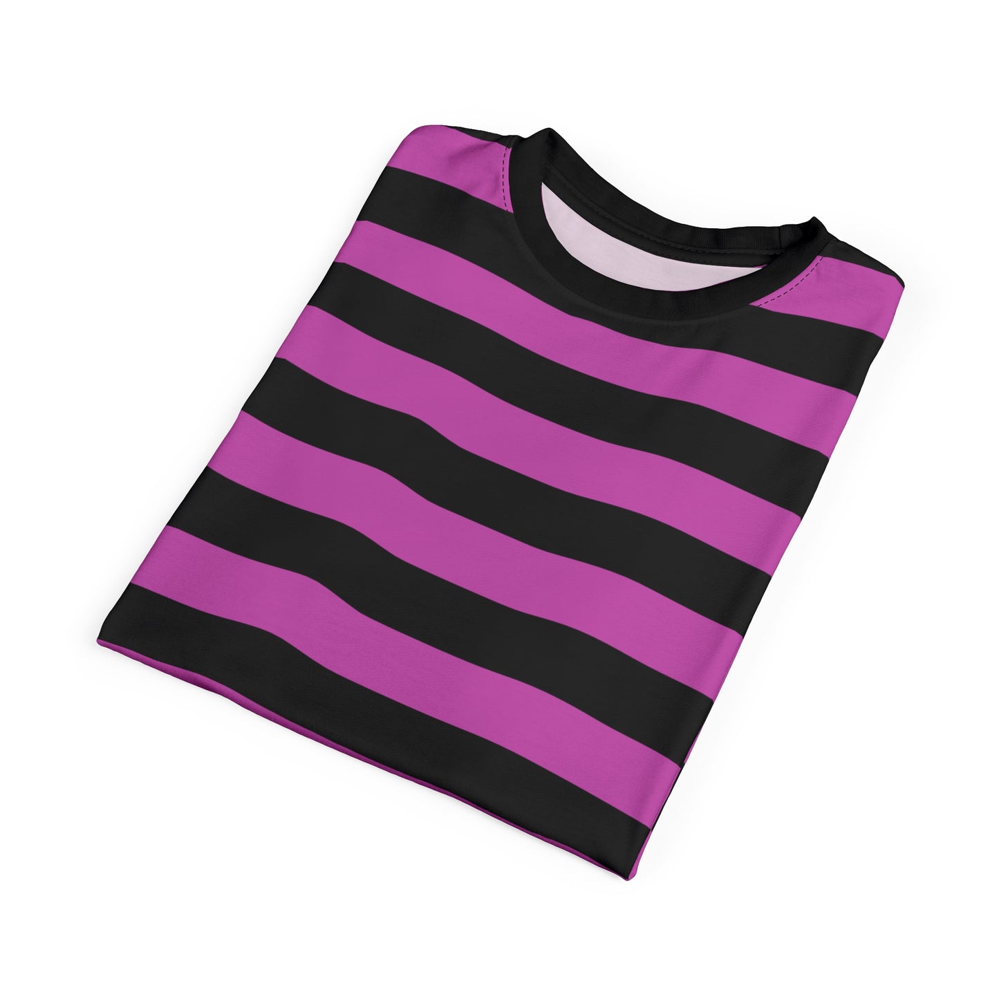 Black and Pink Striped Tshirt, Purple Designer Graphic Aesthetic Lightweight Heavyweight Crewneck Men Women Tee Top Short Sleeve Shirt
