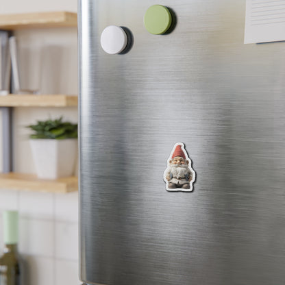 Garden Gnome Magnet, Fridge Refrigerator Car Truck Locker Door Cute Inspirational Small Large Kitchen Die Cut Magnetic