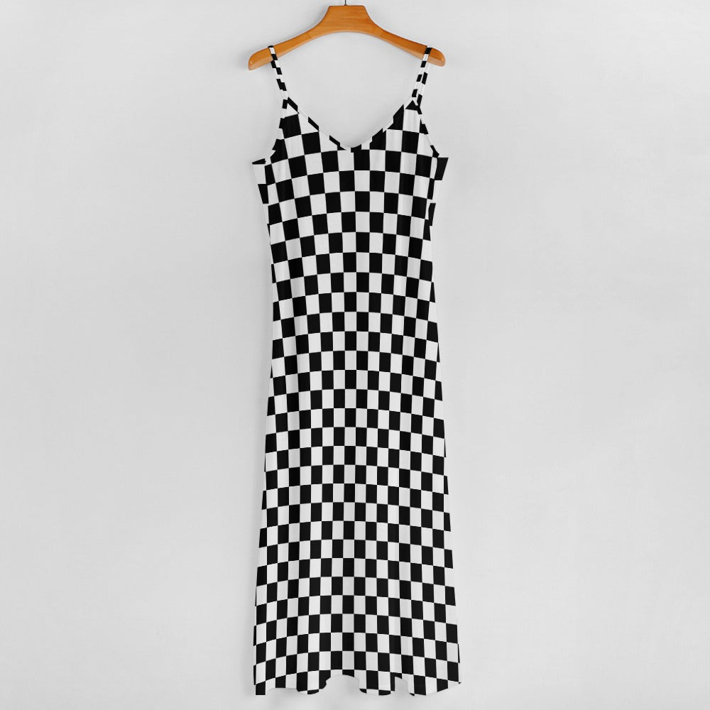 black and white check maxi dress Princess Polly Women's Cartmel Gingham Check Maxi Dress - Black