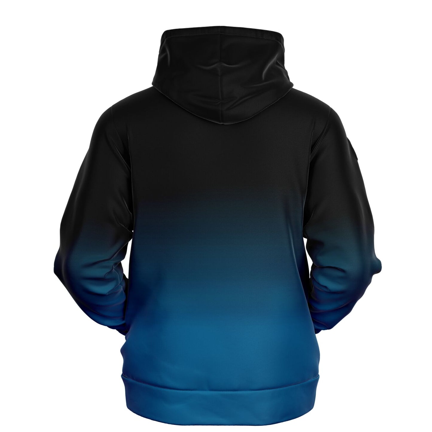 Black Blue Ombre Hoodie, Tie Dye Gradient Pullover Men Women Adult Aesthetic Cotton Hooded Sweatshirt with Pockets Designer Plus Size