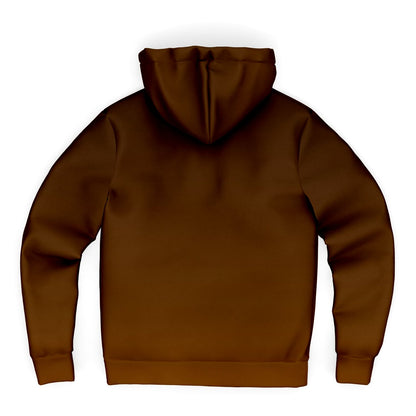 Brown Ombre Zip Up Fleece Lined Hoodie, Gradient Heavyweight Full Zipper Pocket Men Women Unisex Aesthetic Graphic Hooded Sweatshirt Jacket