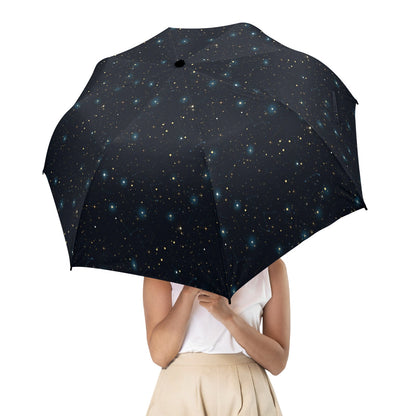 Constellation Umbrella, Space Stars Universe Golf Anti-UV Semi-Automatic Sun Rain Parasol Large Compact Windproof Designer Luxury Men Women