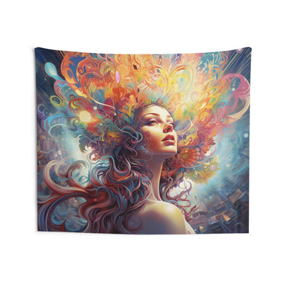 Psychedelic Tapestry, Women Mind Wall Art Hanging Cool Unique Landscape Aesthetic Large Small Decor Bedroom College Dorm Room Starcove Fashion