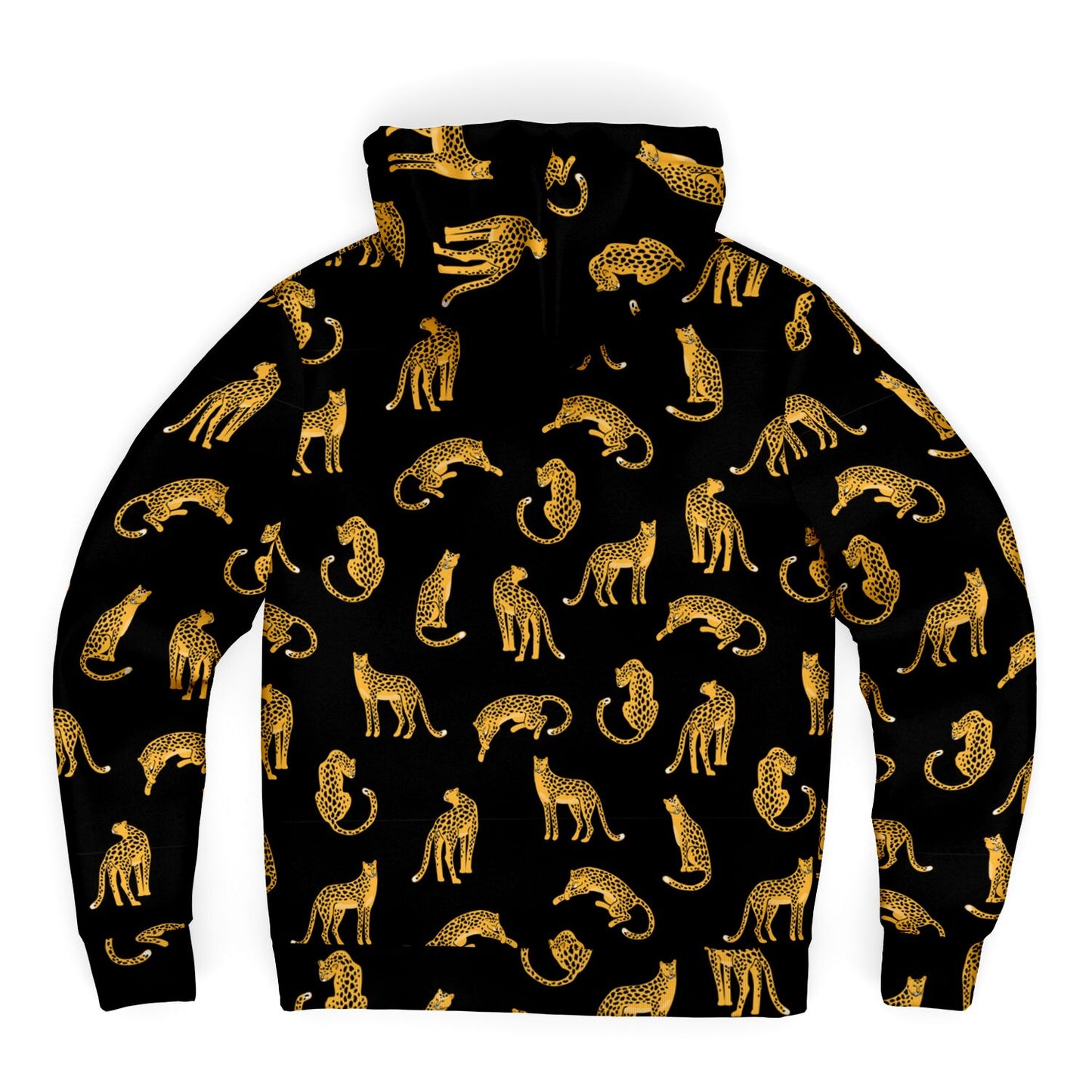 Leopard Zip Up Fleece Lined Hoodie, Animal Cheetah Print Heavyweight Full Zipper Pocket Men Women Unisex Graphic Hooded Sweatshirt Jacket