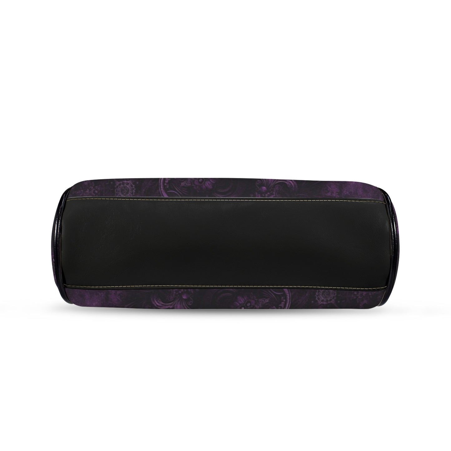 Purple Kiss Lock Purse Handbag, Pink Black Grunge Gothic Dark Print Vegan Leather Vintage Designer Shoulder Crossbody Top Handle Clasp Bag - Starcove Fashion
