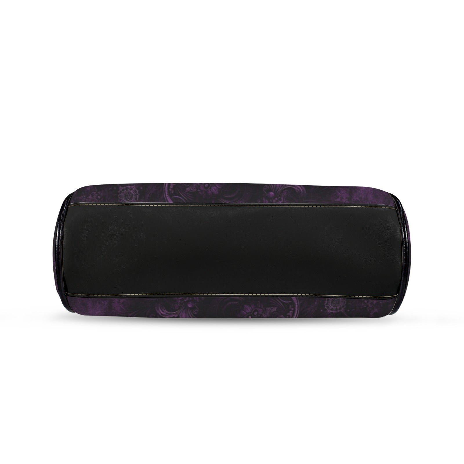Purple Kiss Lock Purse Handbag, Pink Black Grunge Gothic Dark Print Vegan Leather Vintage Designer Shoulder Crossbody Top Handle Clasp Bag - Starcove Fashion