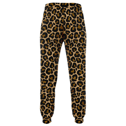 Leopard Joggers Sweatpants with Pockets, Animal Print Brown Cheetah Women Men Female Ladies Fleece Comfy Cotton Sweats Pants Bottoms