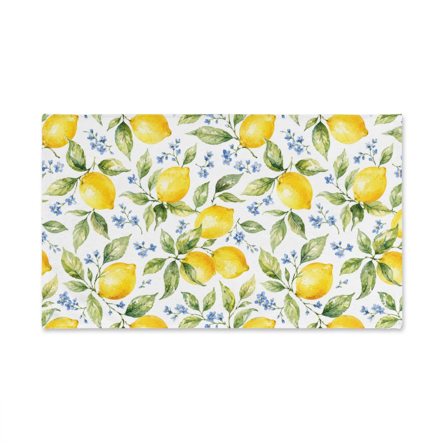 Lemon Hand Towel, Citrus Fruit Yellow Watercolor Mediterranean Guest Bath Softest Bathroom Spa Tea Cotton Kitchen Gift Her Women Linen - Starcove Fashion