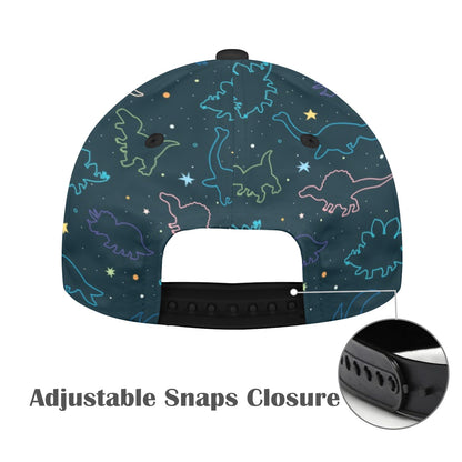 Dinosaur Snapback Hat Cap, Dino Vintage Ball Dad Mom Trucker Men Women Male Ladies Stylish Designer Fashion Adjustable Unisex Hat