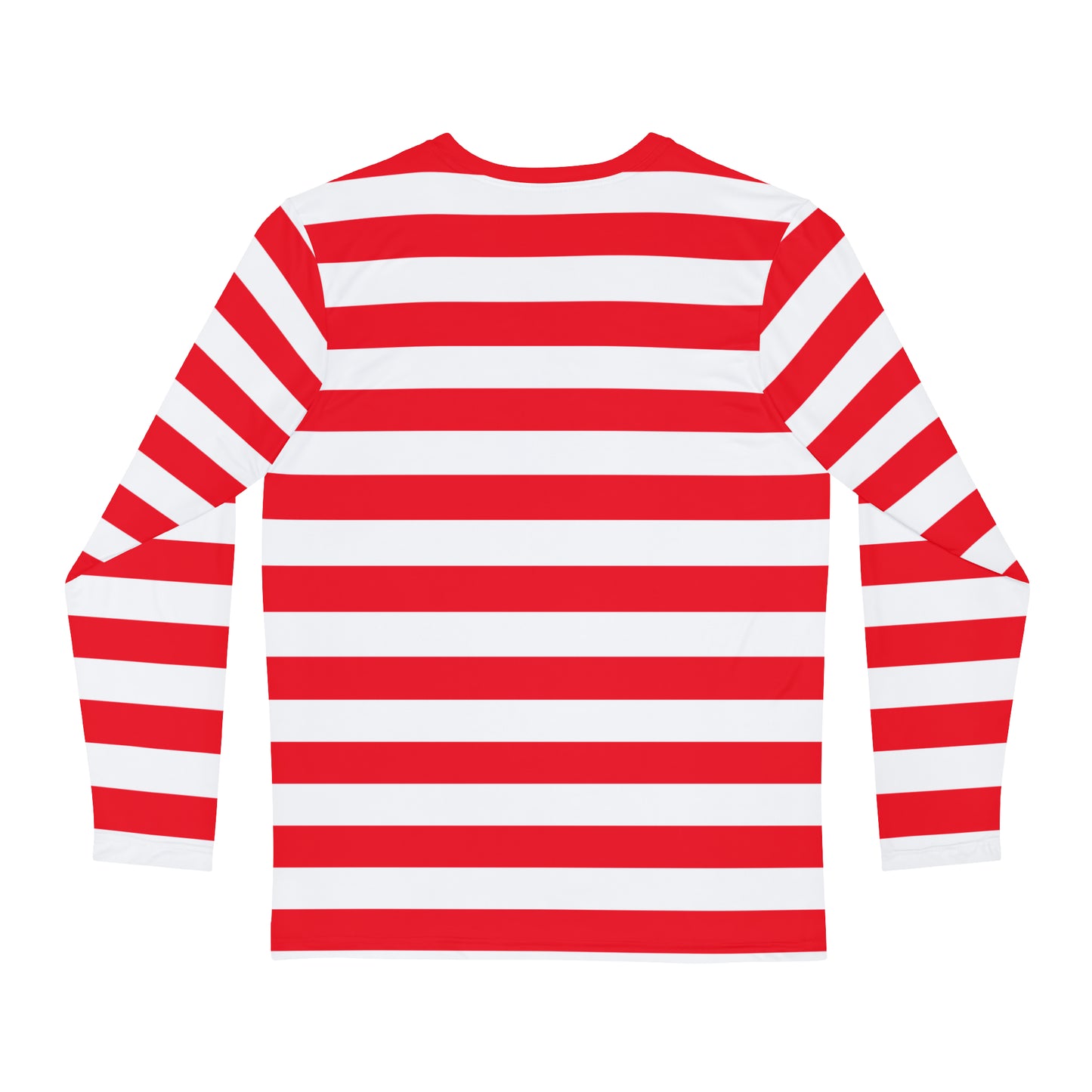 Red and White Striped Men Long Sleeve Tshirt, Unisex Women Designer Graphic Aesthetic Printed Crew Neck Shirt Tee Plus Size
